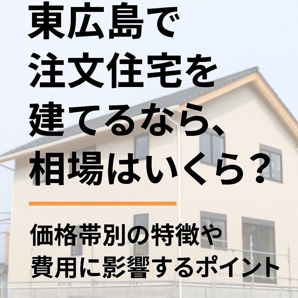 東広島で注文住宅を建てるなら、相場はいくらぐらい？～事例紹介あり