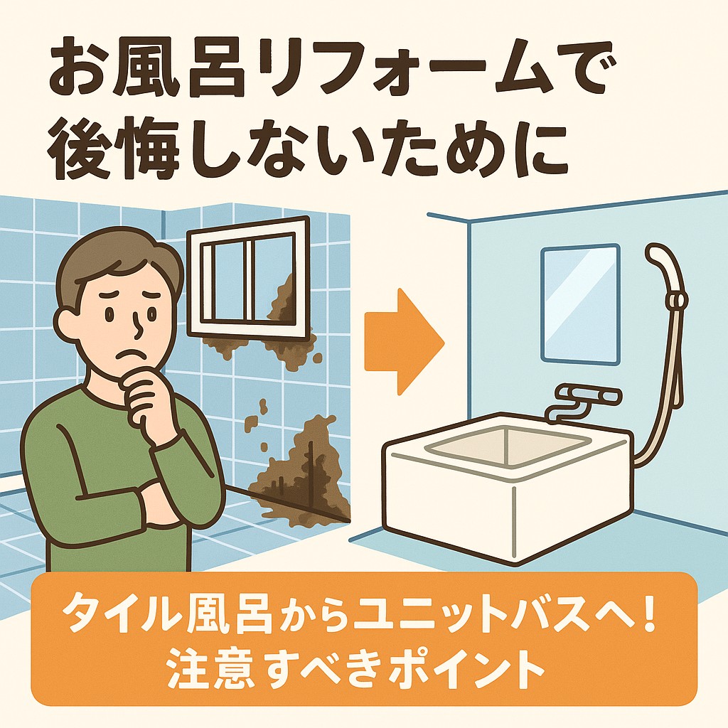 お風呂のリフォームで失敗しないための注意点  〜在来工法...