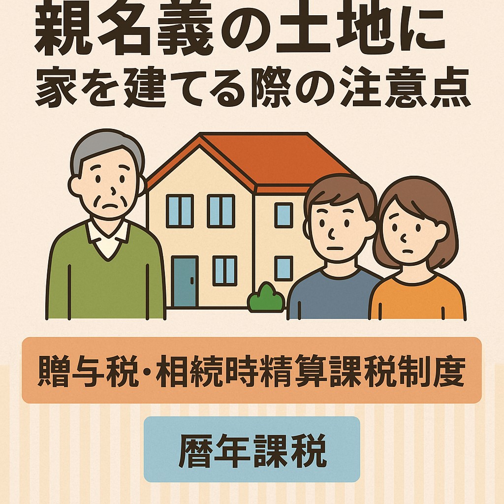 親名義の土地に子ども世帯が家を建てるときの注意点  ～贈...